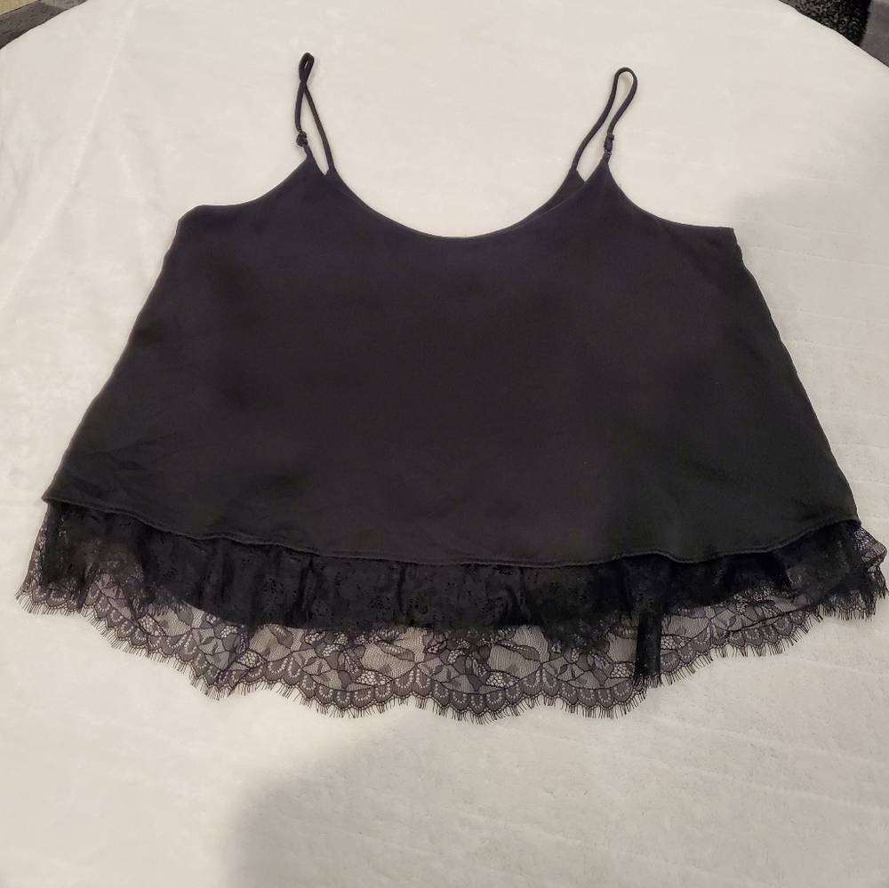 Catherine Malandrino Vintage Silk Top, Black Size Small EUC - Picture 2 of 5